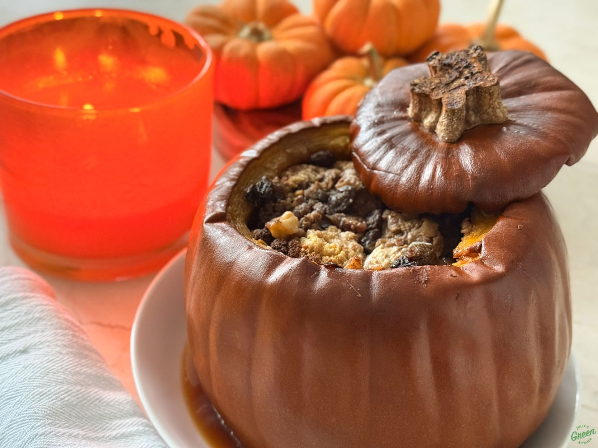 CAULIFLOWER STUFFED PUMPKIN - Julia's Green Kitchen